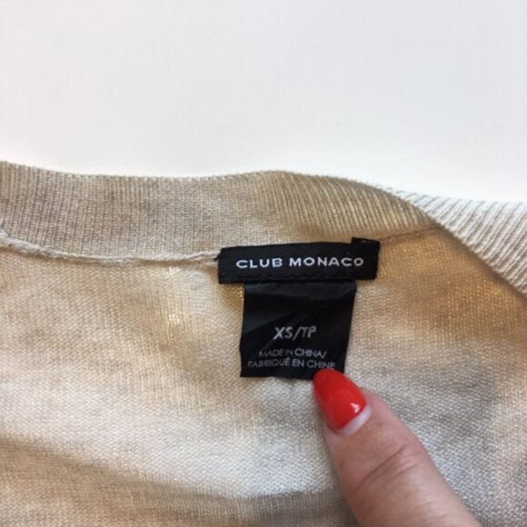 Club Monaco delicate oatmeal sweater size xs - Picture 11 of 13